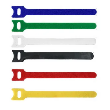 

50 pcs/set Of Reusable Black Cable Wire Nylon Tie Hook Loop Tie Organizer Zipper Tie Nylon Tie Multiple Colors