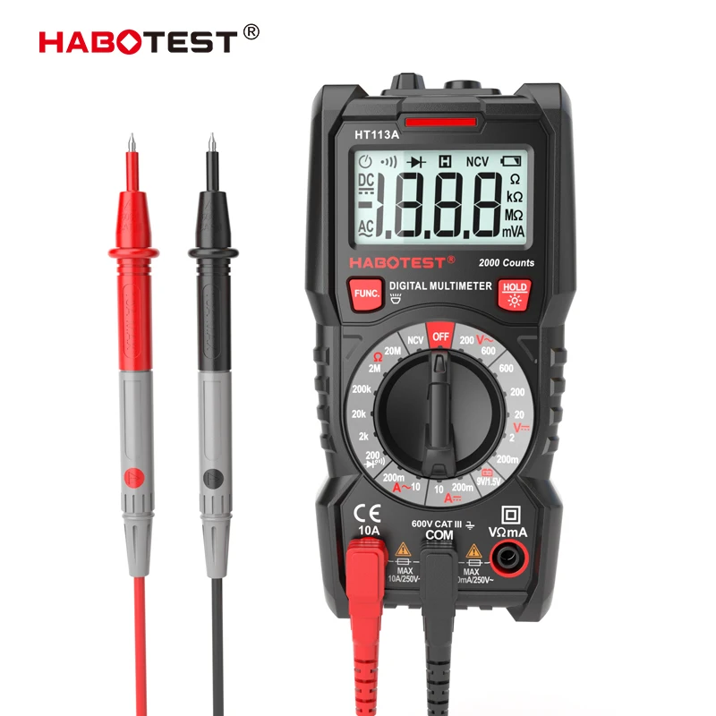 Najtaniej Habotest HT113A cyfrowy mini miernik testujący profesjonalne tranzystor tester multitester wielu miernik