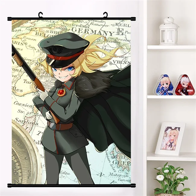 Аниме Youjo Senki Saga of Tanya the Evil Tanya Degurechaff настенный плакат с прокручивающейся стенкой коллекция домашнего декора искусство - Цвет: J