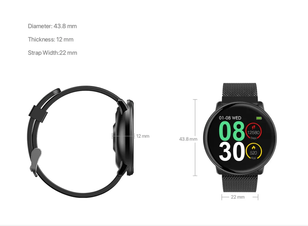 Uwatch2 Смарт часы для мужчин IP67 водонепроницаемый Reloj Smartwatch с монитором сердечного ритма Спортивные Фитнес наручные часы
