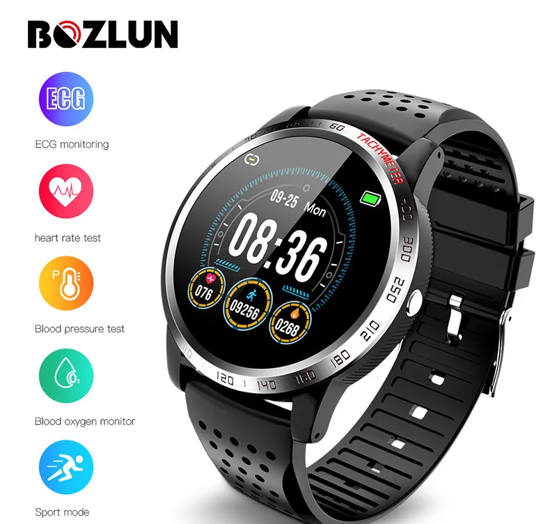 Смарт-часы Bolzlun ECG PPG HRV с пульсометром и водонепроницаемость IP67 мультиспортивный