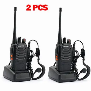 

2pcs Baofeng BF-888S Walkie Talkie 5W Handheld Pofung Bf 888s UHF 400-470MHz 16CH Two-way Portable Radio With Baofeng Earphone u