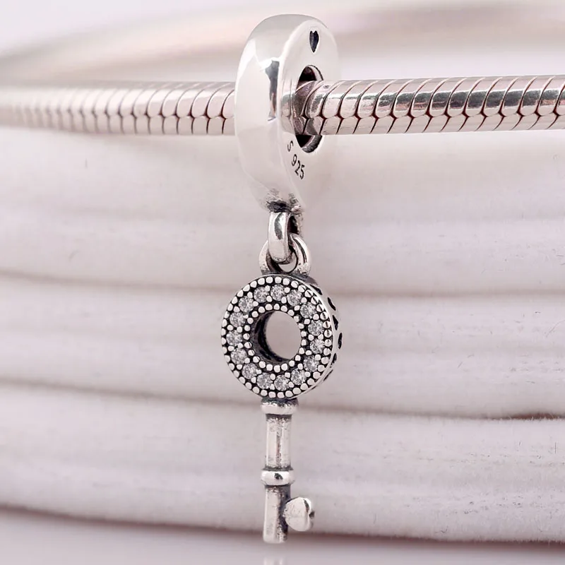 Original Openwork Love Heart Key With Crystal Pendant Bead Fit 925 Sterling Silver Charm Bracelet Bangle Diy Jewelry Original Openwork Love Heart Key With Crystal Pendant Bead Fit 925 Sterling Silver Charm Bracelet Bangle Diy Jewelry