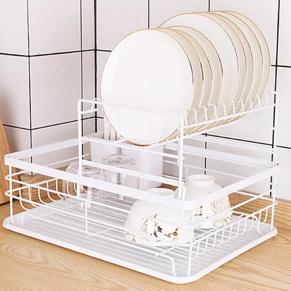 Aluminum Dish Drying Rack,Rustproof Dish Plates Rack and Drainboard Set  with Drainage,Utensil Storage Organizer,Cup Glass Holder - AliExpress