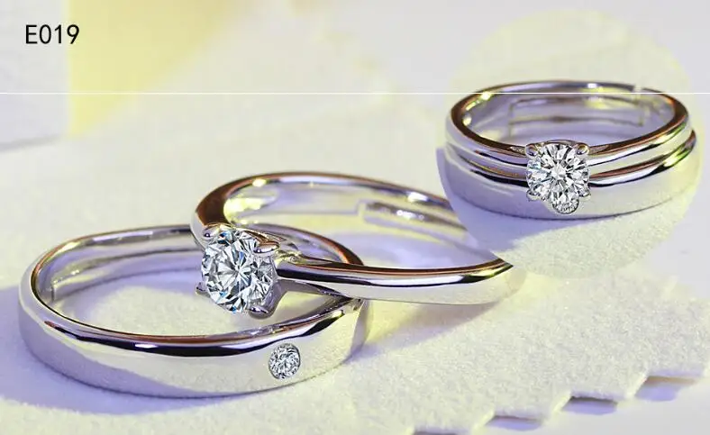 Mossovy серебряное кольцо в форме сердца для влюбленных, обручальное кольцо с буквами для женщин, циркониевое кольцо, ювелирное изделие, Anillos Mujer - Цвет основного камня: RZ02-E019