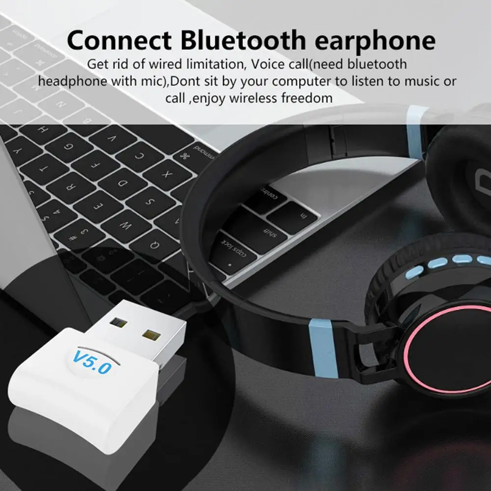 Компьютер USB Bluetooth адаптер 5.0USB Настольный беспроводной wifi-аудиоприемник заглушка передатчика для компьютера ПК PS4