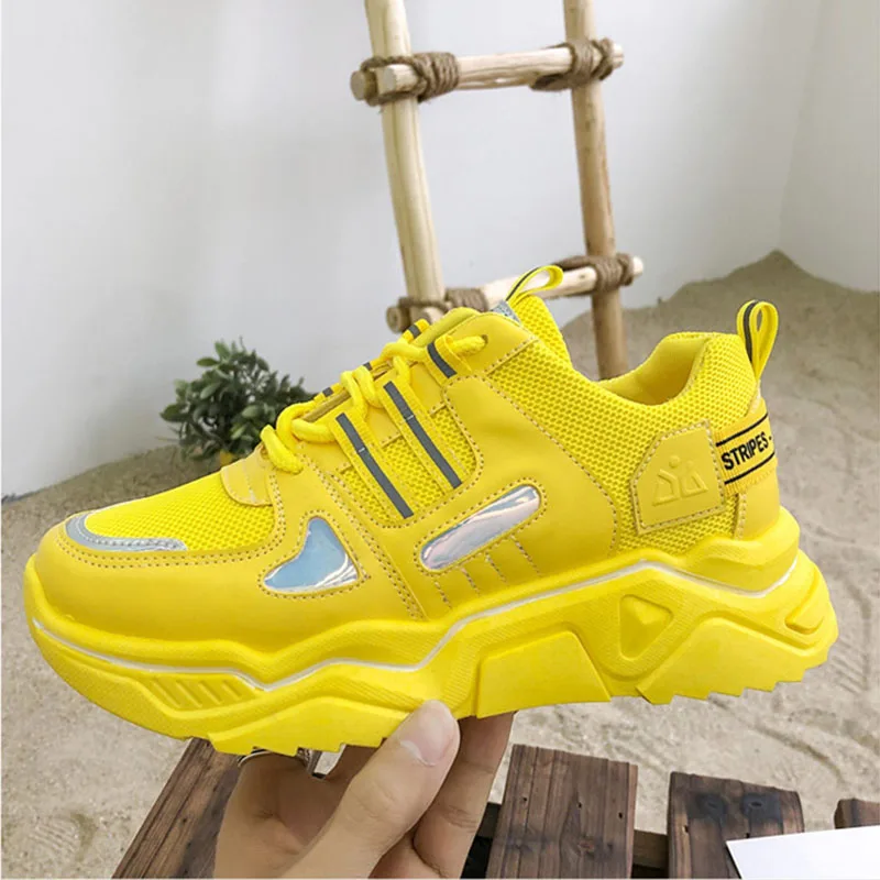 yellow chunky shoes