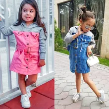 Новое весеннее платье принцессы, платье принцессы с капюшоном для маленьких девочек, рубашка, Лоскутные Топы, красивые вечерние платья для девочек