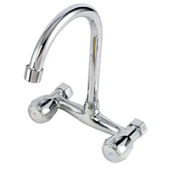 Universal copper kitchen bathroom faucet household double handle double control hot and cold water faucet bathroom shower faucet
