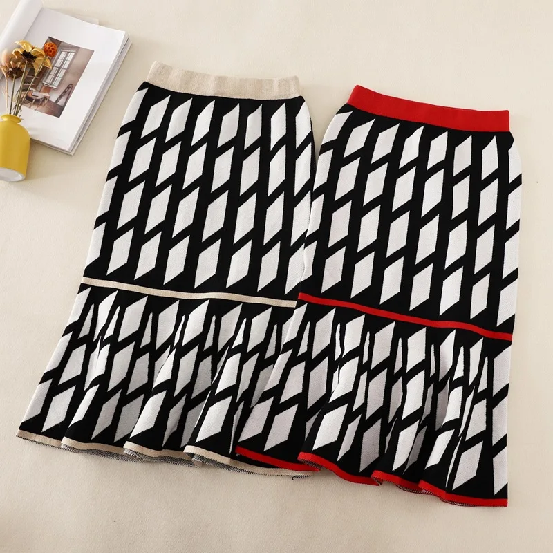ROBE,Jupes courtes en laine taille haute pour femmes, asymétrique