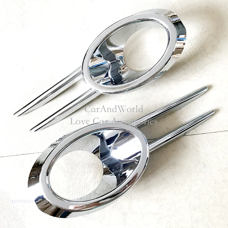 01-Front 2pcs Для Volkswagen VW Tiguan 2010 2011 2012 передний/задний противотуманный светильник рамка Крышка Хвостовая противотуманная фара молдинг планки автомобильные хромированные аксессуары из АБС-пластика - Цвет: 01-Front 2pcs