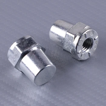 

DWCX 2pcs Silver Alloy Positive & Negative Battery Top Post Terminal Adapter Converter Connector Accessory Car