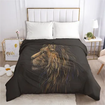 

3D Comforther Case Animal Lion Duvet Covers Quilt Cover Bed Linen Bed Linen Bedding Bag Sets 265*230cm King Size Bedding Sets