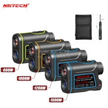 NKTECH лазерный дальномер, дальномер для охоты, гольфа, 600 м, 1000 м, 1200 м, 1500 м, 4в1, телескоп, дальномер с углом скорости, дальномер