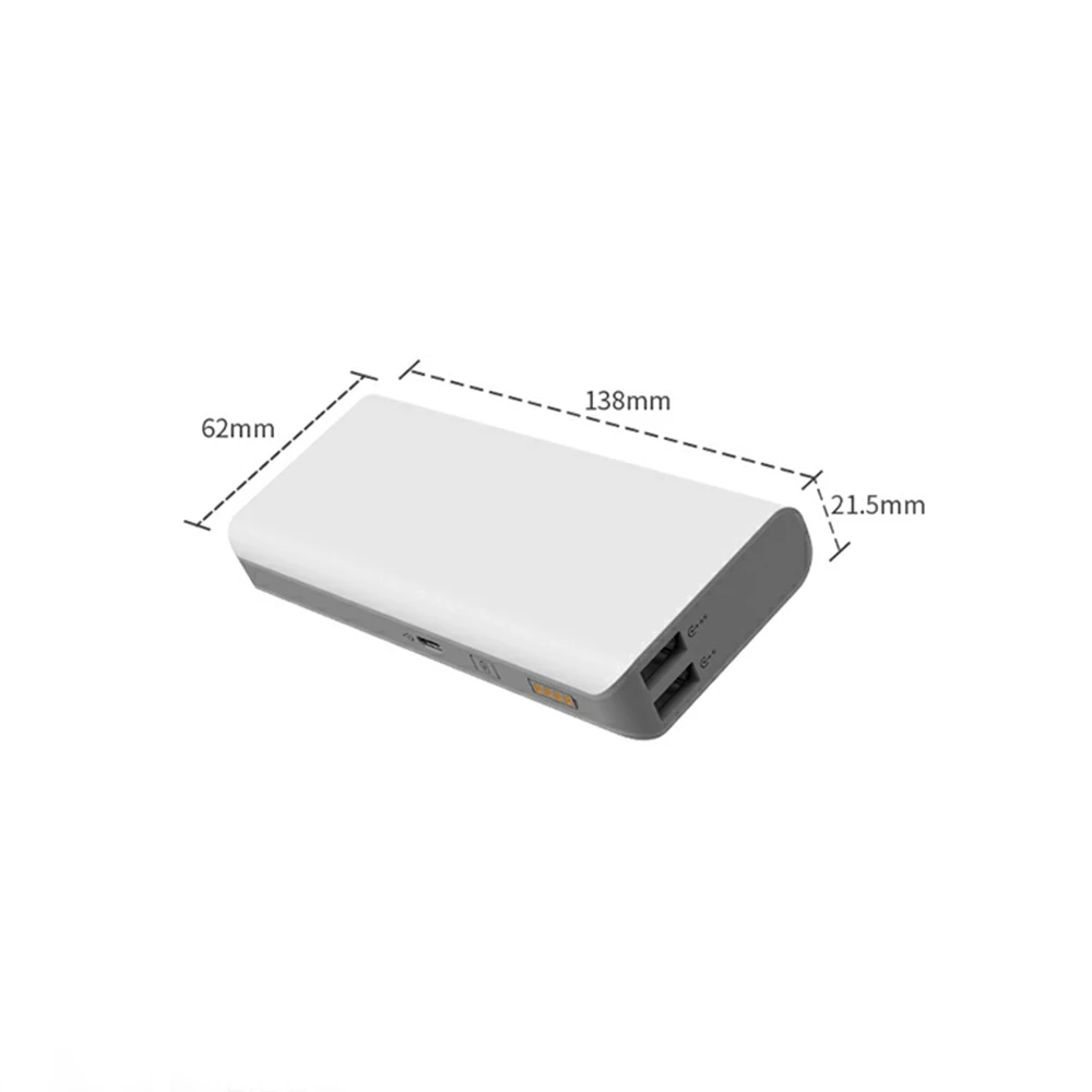 Портативное зарядное устройство Qindlkar 10000 мАч с двумя USB-портами белый цвет |