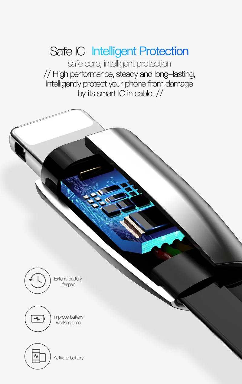TOTU 3 в 1 USB кабель для телефона зарядное устройство для iPhone Xs Max Xr X 8 7 Быстрая зарядка Android Micro type C освещение USB кабель зарядное устройство