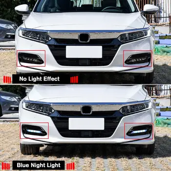 

2pcs For Honda for Accord 2018 2019 12v LED DRL Daytime Running Lights With Turn Yellow Signal Fog Light Cover Car Styling