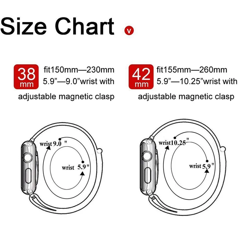 Миланский Браслет-петля, браслет из нержавеющей стали для Apple Watch, серия 1, 2, 3, 42 мм, 38 мм, металлический ремешок для iwatch 4, 5, 40, 44 мм, разноцветный