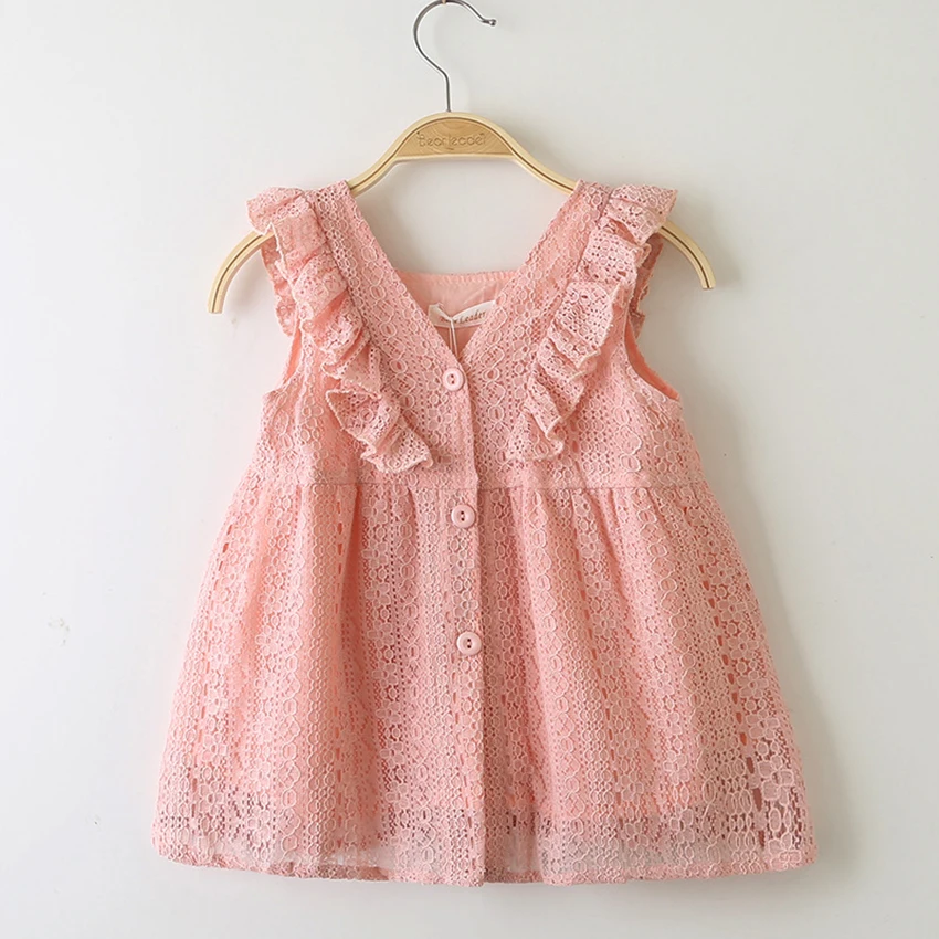 2020 new children's clothing summer girls baby princess Dress lace ruffled baby dress Dress children European and American style