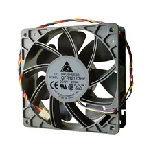 

12cm High Speed Cooling Fan 120mm QFR1212GHE 6000RPM DC12V 4pin/2Pin/3Pin/4D Connector CPU Axial Cooler Fans Industrial