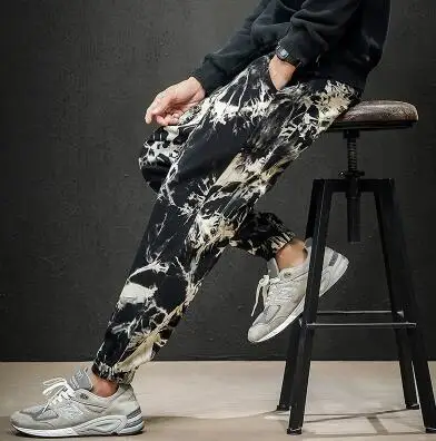 Black Gray RUIHUO, винтажные штаны, мужская Японская уличная одежда, спортивные штаны, мужские Модные брюки для бега, брюки мужские тренировочные в стиле хип-хоп, 5XL, осень - Цвет: Black Gray