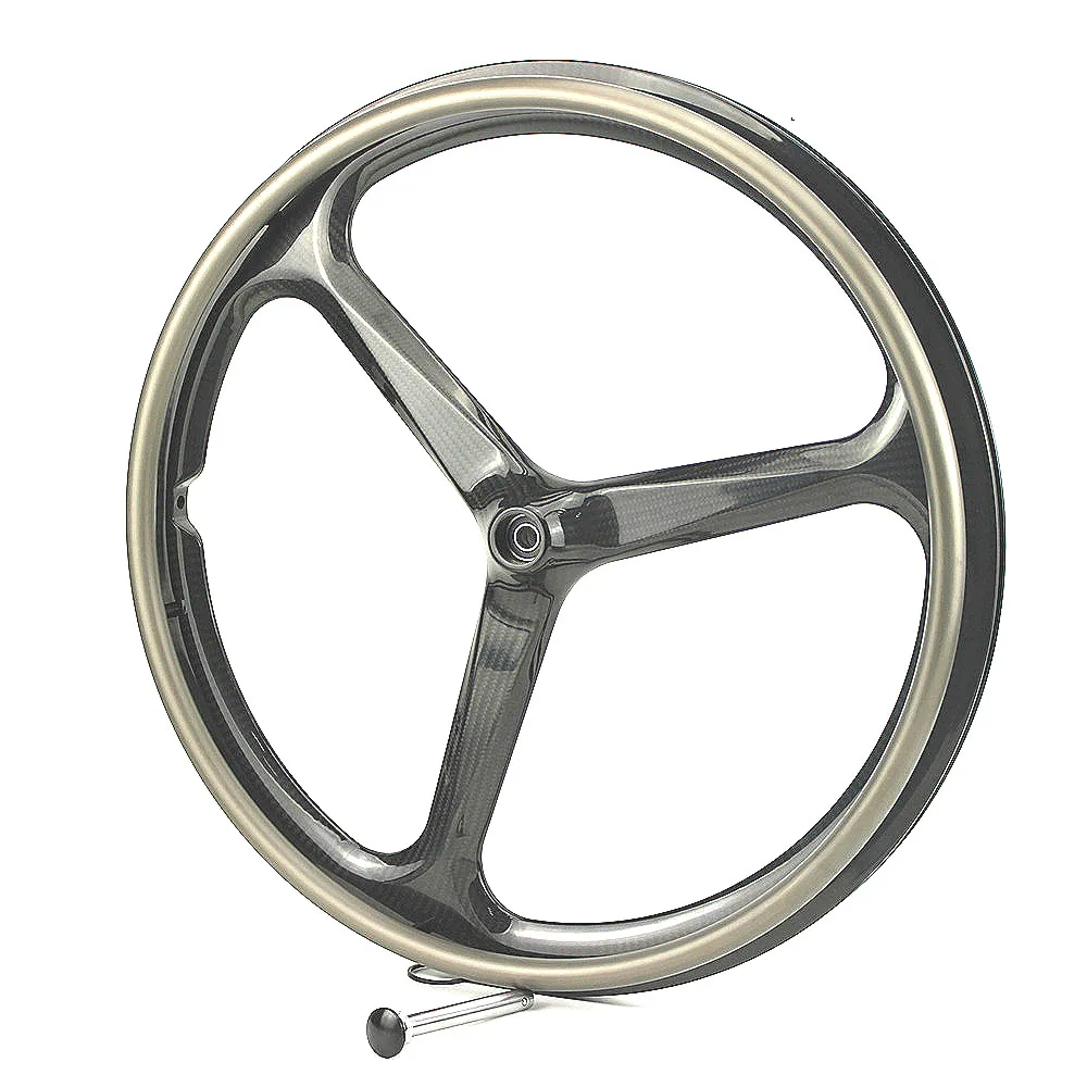 24 дюйма 3 три спицы колеса из углеродного волокна для инвалидной коляски включая через ось и алюминиевый сплав нажимной обод