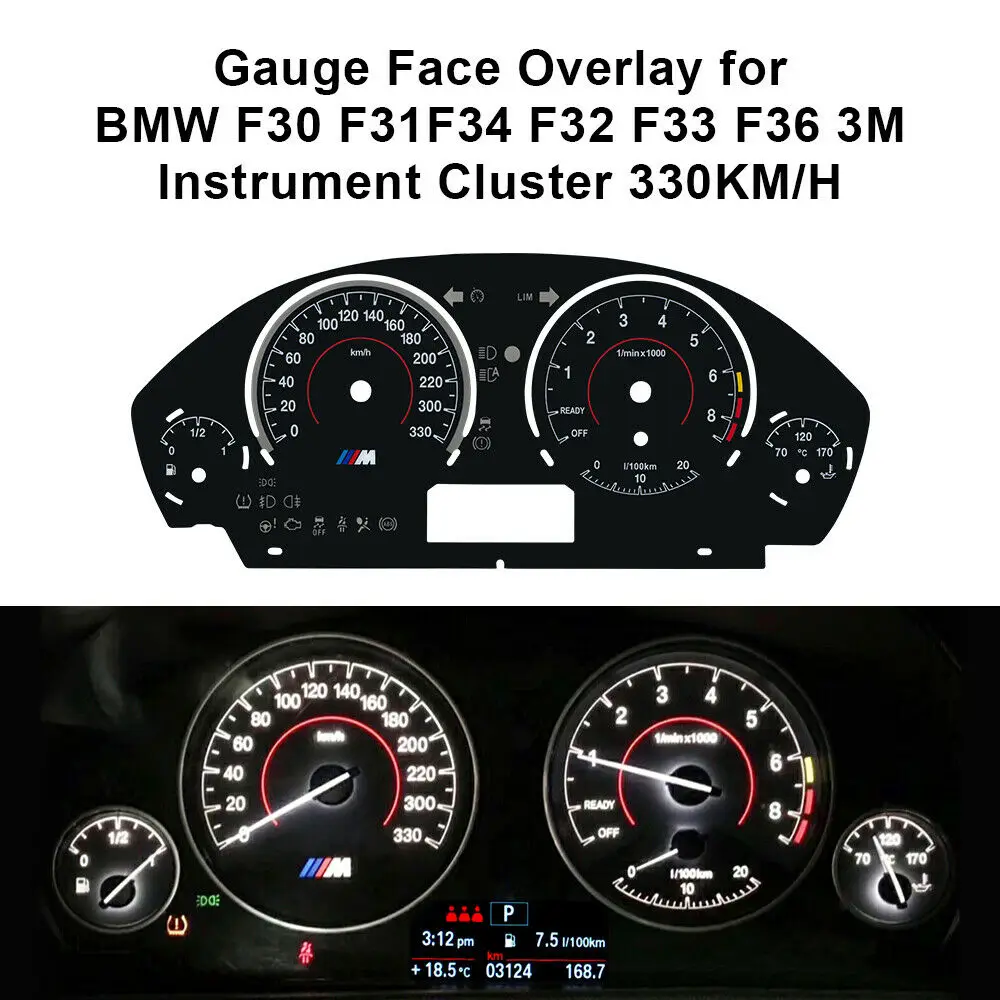 Gauge Gesicht Overlay für BMW F30 F31 F34 F32 F33 F36 3M