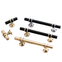 clown Modern Zinc Alloy Black Gold Door Handles Kitchen Cabinet Handles Solid Drawer Knobs Fashion Furniture Handle Hardware