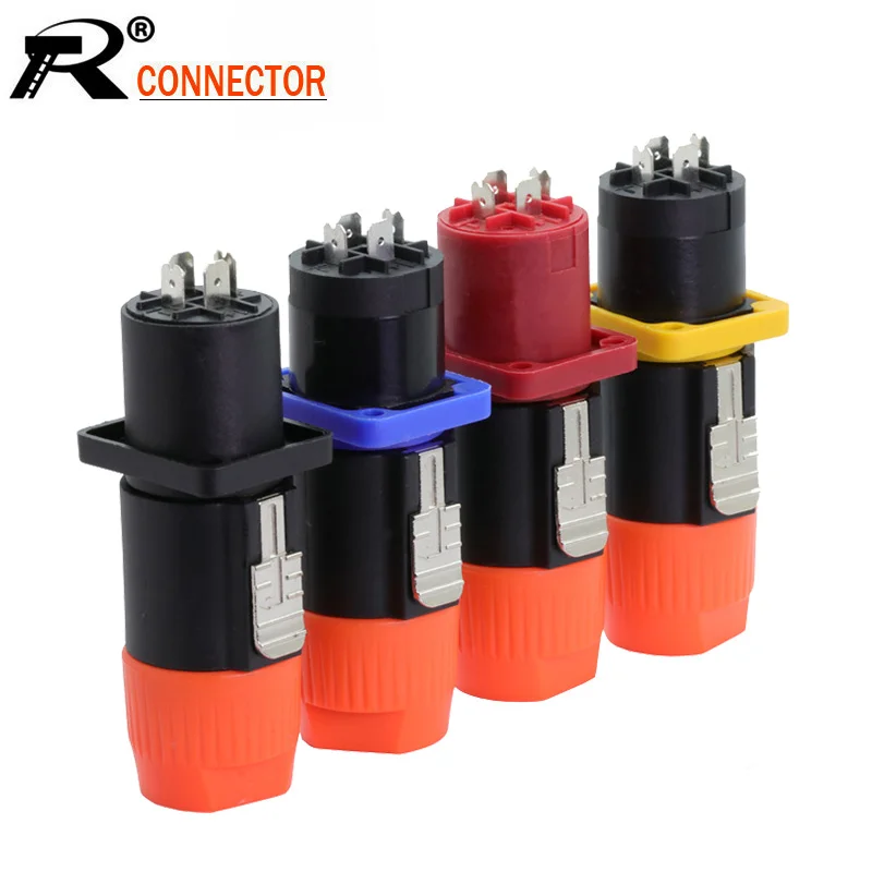 4 комплекта/8 шт. Pin NL4FC динамик разъем усилителя питания штепсельная вилка +