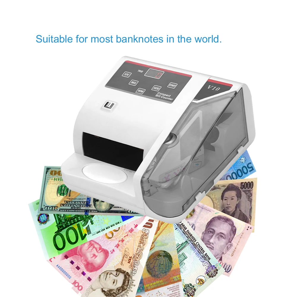 Мини-детектор подлинности денег с ультрафиолетовым излучением WM счетно-Денежная машина для большинства банкнот машинка для пересчитывания денег EU-V10 финансовое оборудование