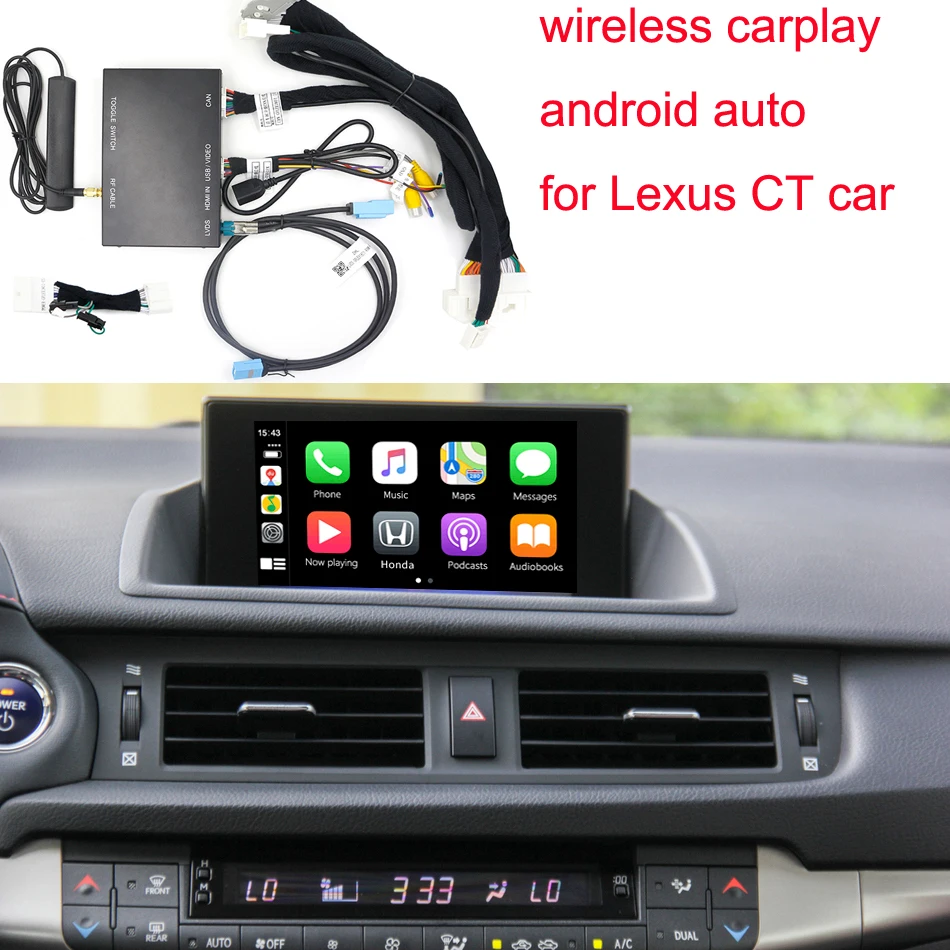 Carplayレクサスct CT200 2014-2020 のためのandroidの自動airplay 