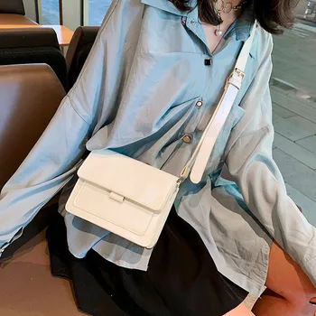 

2020 fashion simple solid color ladies diagonal shoulder bag solid color wild diagonal shoulder bag