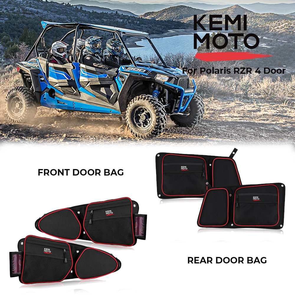 UTV 4 Door RZR Side Door Bag Front Rear For Polaris RZR XP / XP4 / 4