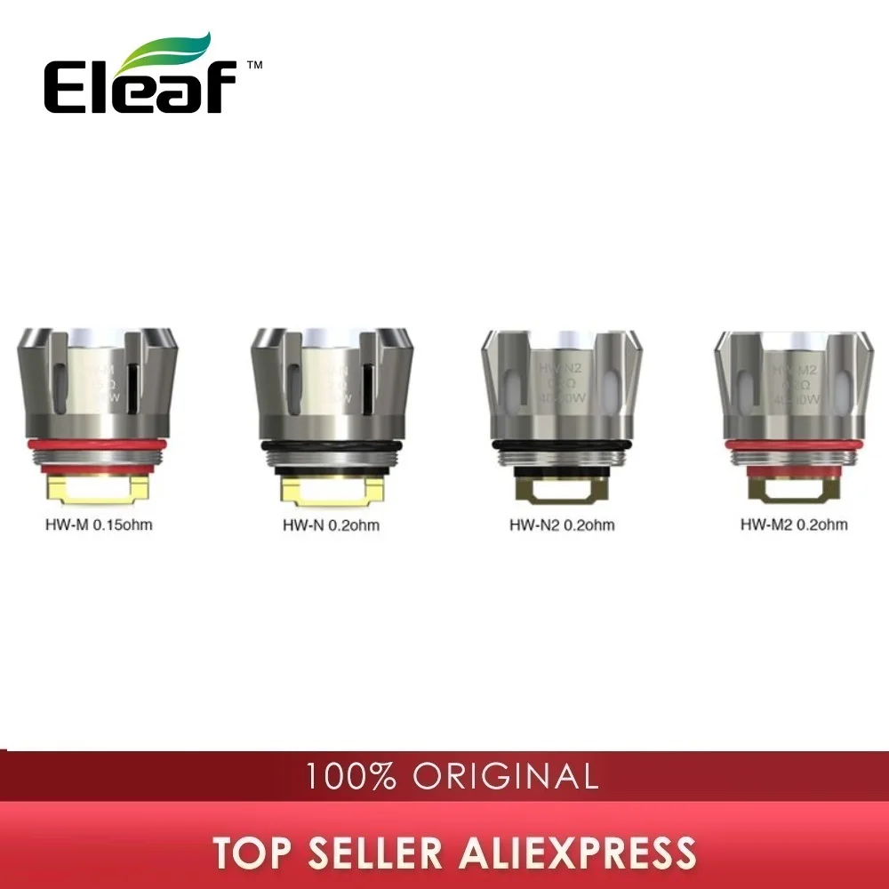 5 шт. оригинальный Eleaf HW катушка 0.15ohm M/0.2ohm N для Ello Duro/Ello Vate/iStick Pico S/iJust 3 катушки