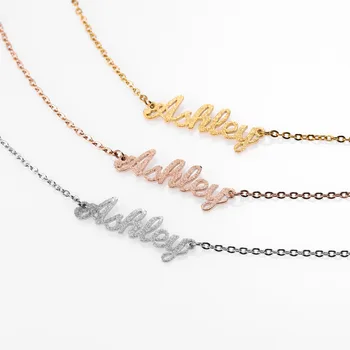 

Custom Personalized Name Bracelet Charms Handmade Frosted and Gilded Jewelry Signature Love Bangles & Bracelet Gift for Women