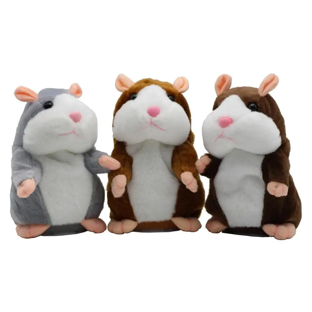 Cute Talking Hamster Plush Animal Doll Sound Record Repeat Educational Toys Gift 