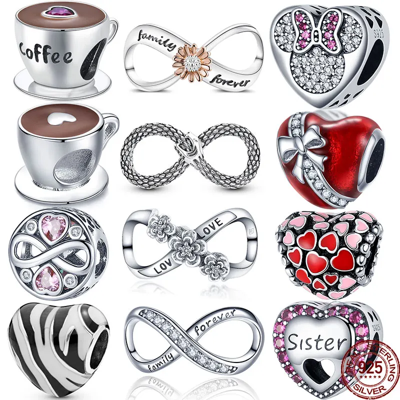 Hot Sale 100% Real 925 Sterling Silver Figure Charms