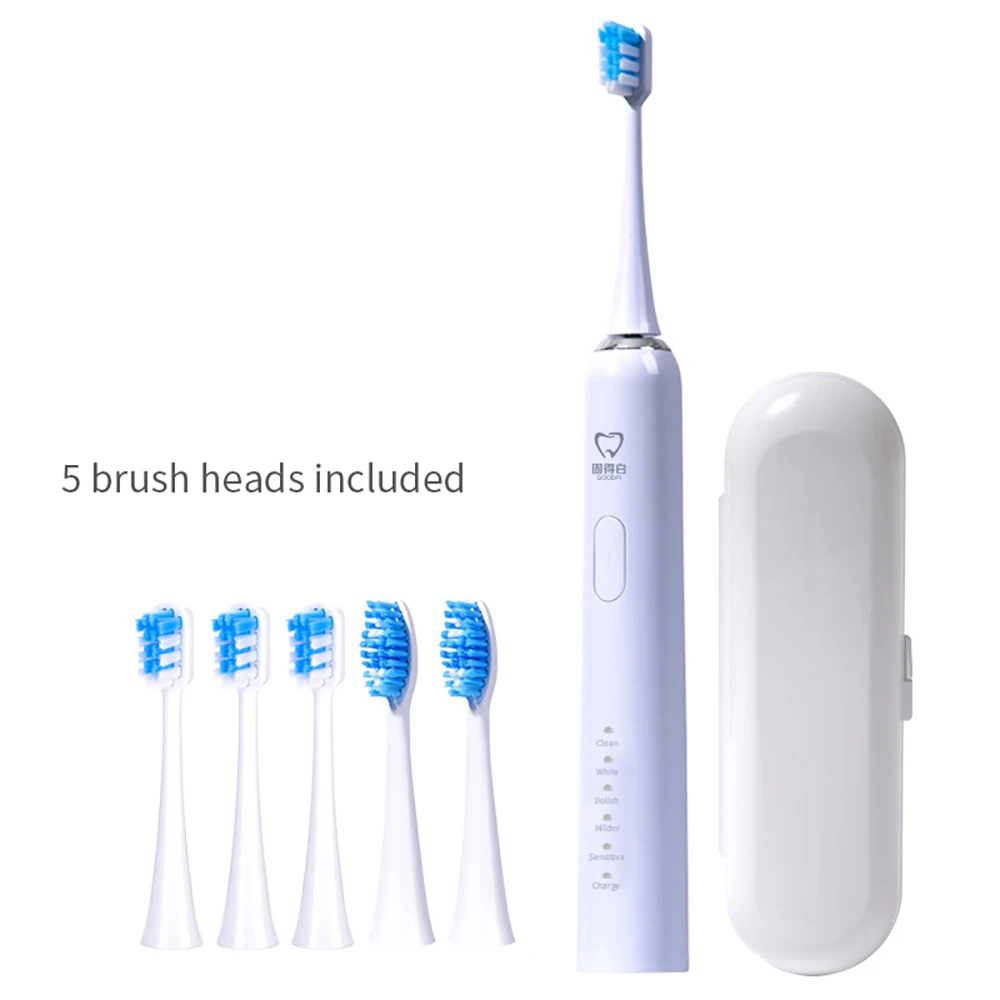 

Smart Sonic Rechargeable Toothbrush Household Key Magnetic Levitation Couple Usb Charge Five-Speed Modes Electric Toothbrush