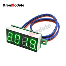 

DreaModule DC 0-100V 0.36 Inch Digital Voltmeter Panel 4 Digit High Accuracy Car Voltage Meter Battery Capacity Tester Detector