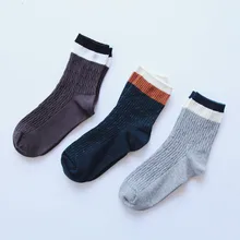 1 пара осенних японских студенческих ветровых носков Luokou в полоску в трубке носки Модные Ретро конопляные хлопковые носки для женщин