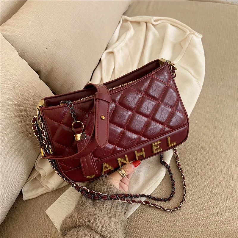 

Autumn And Winter Big Bag Women's 2020 New Style Korean-style Rhombus Spiraea Chain Shoulder Bag Versitile Fashion Shoulder Tote