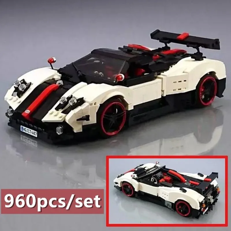 Новая техника Pagani Car Zonda Five Roadster Cars fit LeGINGlys MOC-22208 Technic Buidling Blocks модель игрушки для