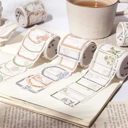 Dimi – autocollants séries bordure, étiquette Scrapbooking, 50 feuilles/rouleau, bande adhésive, décor, Collage, arrière plan créatif, papeterie INS 