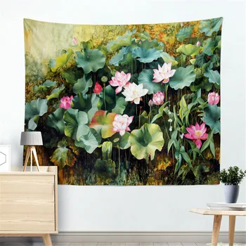 

3D Forest Tapestry Wooden Bridge Indian Mandala Tapestry Wall Hanging Tapestries Boho Bedroom Wall Rug Couch Blanket