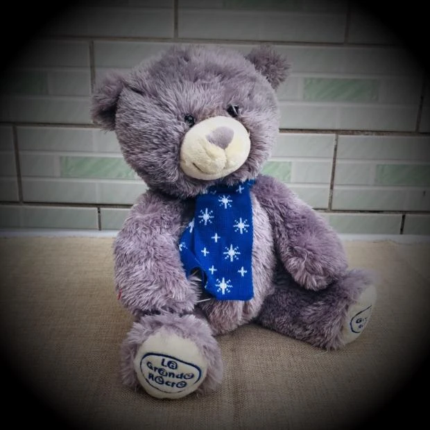 2019 Seated Teddy Bear Grey Plush Toys 