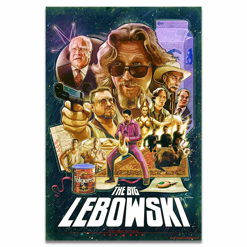 Большой Шелковый постер Lebowski в классическом фильме настенный художественный