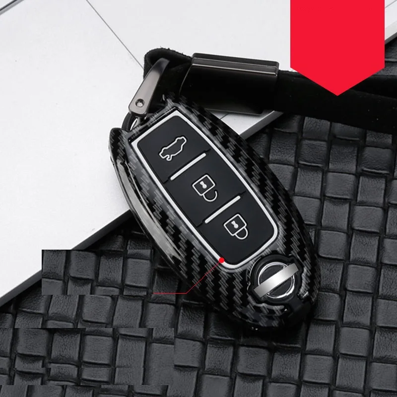C carbob black Сплав из углеродного волокна+ силиконовый чехол для ключей чехол для Nissan Qashqai J10 J11 X-Trail t31 t32 kicks Tiida Pathfinder муранское Примечание Juke - Название цвета: C carbob black