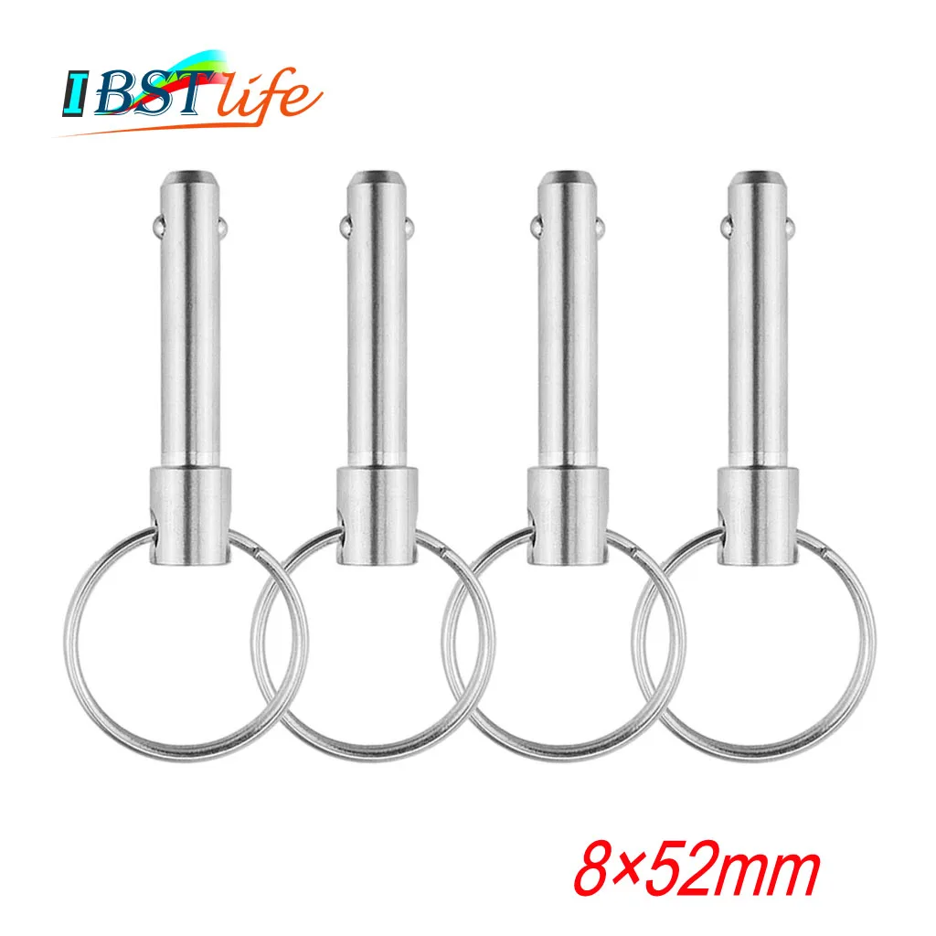 4PCS 8mm Stainless Steel 316 Marine Grade Double Ball Quick Release Pin for Boat Bimini Top Deck Hinge Marine Boat afbeelding