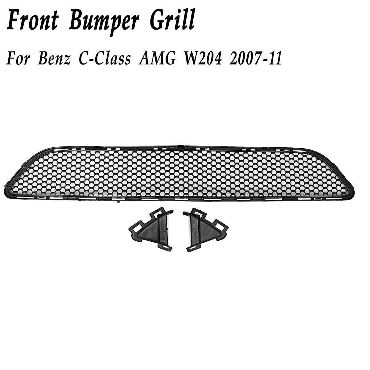 Глянцевая черная Решетка переднего бампера гоночные решетки Нижняя посадка для Mercedes-Benz c-класс Для AMG W204 2007 2008 2009 2010 2011