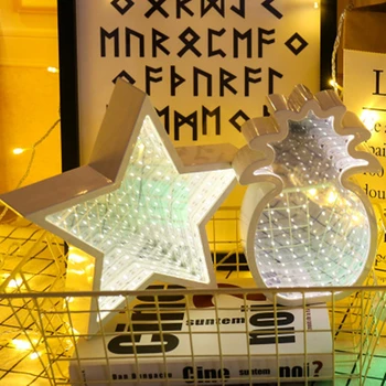 

Colorful LED Tunnel Light 3D Night Light Neon Signs Table Lamp Battery Box for Christmas Holiday Party Wedding Decor Novel Gift